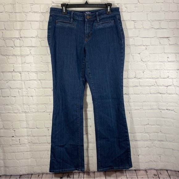 Ann Taylor Loft Womens Jeans sz 8 Blue Original Bootcut Stretch 31.5” Inseam - Picture 1 of 5